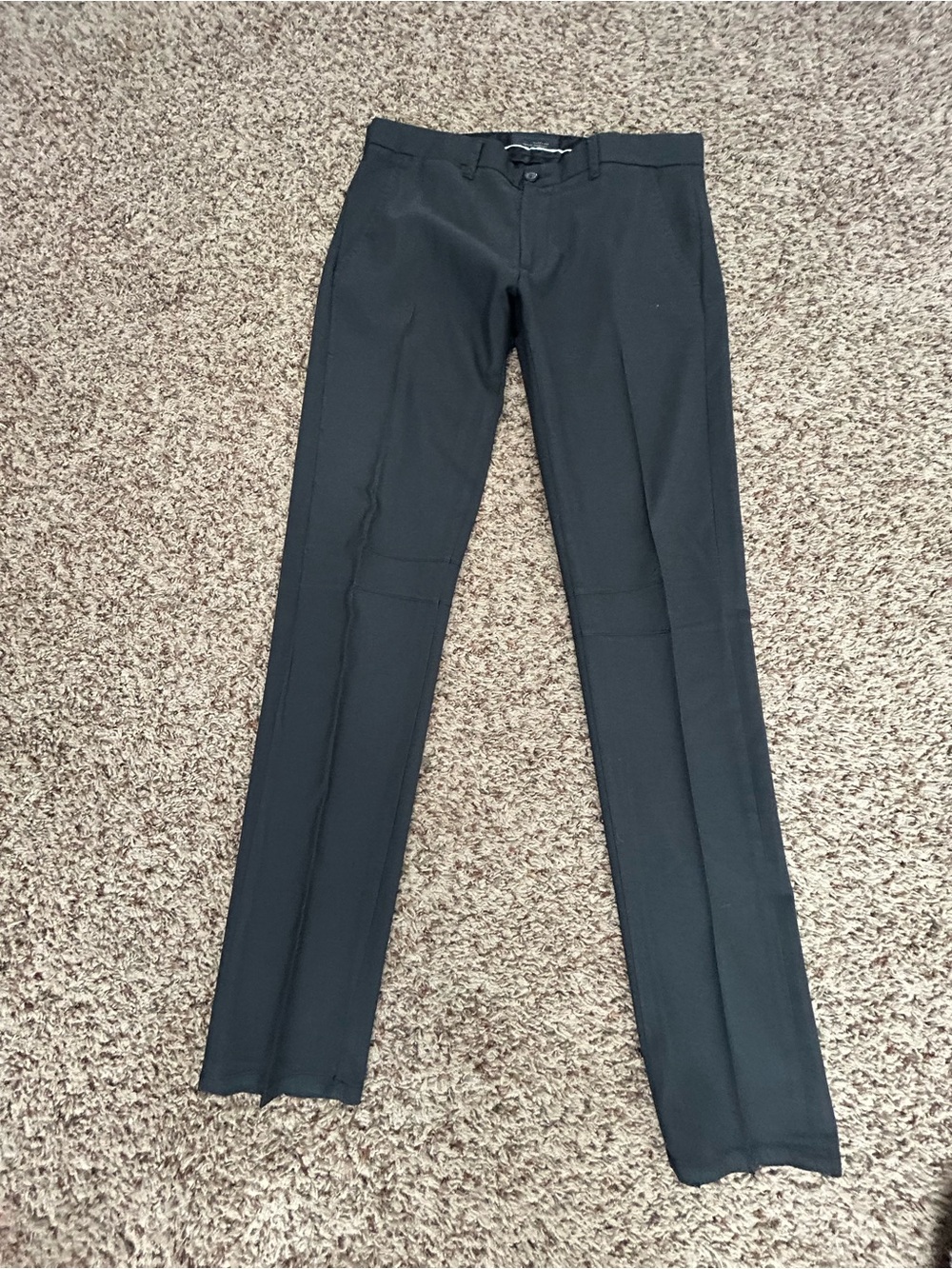 Men’s Zara Black Tag Dark Gray Slim Dress Pants